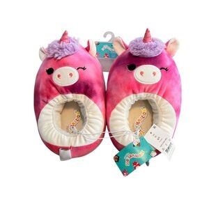 Squishmallow Lola the Unicorn plush Slippers -berry purple size XL / 4/5